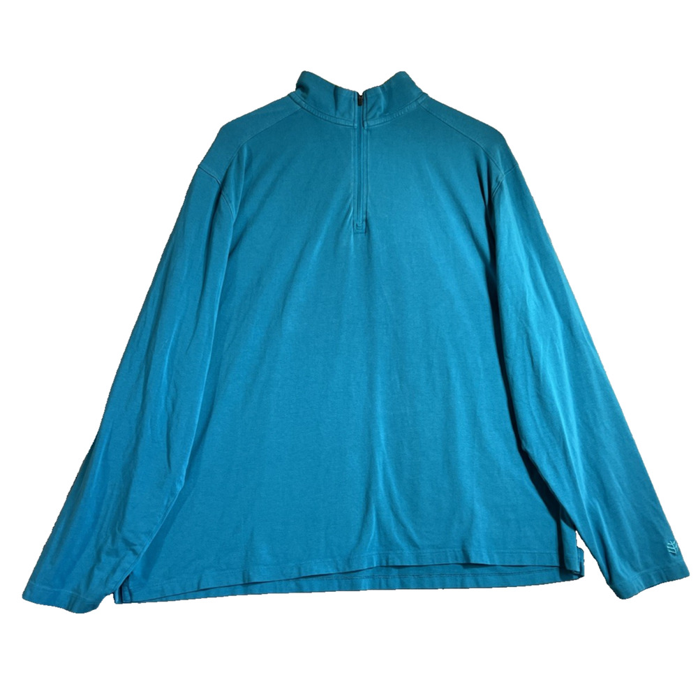 Coolibar 1/4 Zip Mens 2XL Blue Sonora Mock Neck UPF 50+ Sun Protection Shirt
